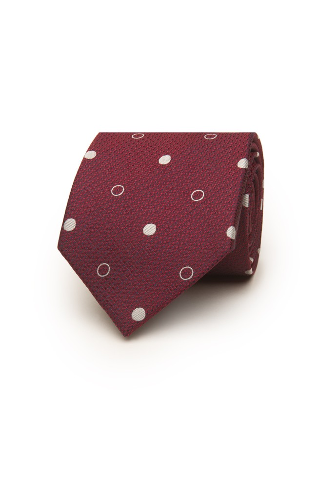 Corbata con textura de lunares