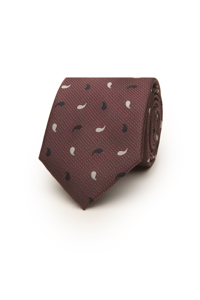 Corbata con estampado cornucopia 