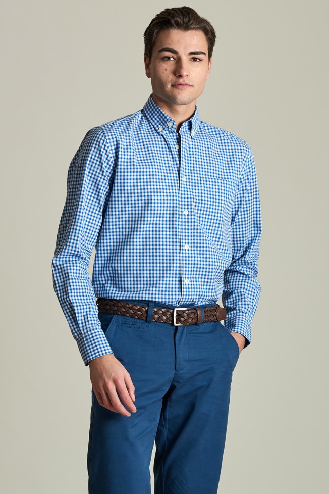 Camisa regular fit a cuadros