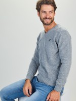 Pullover com decote em V