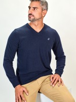 Pullover com decote em V