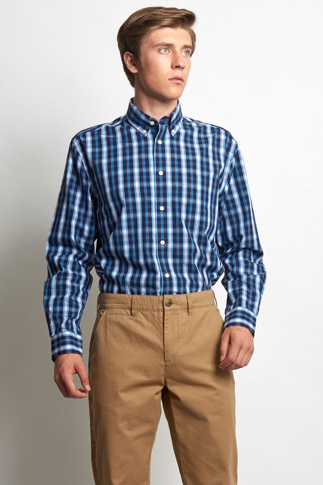 Camisa regular fit a cuadros