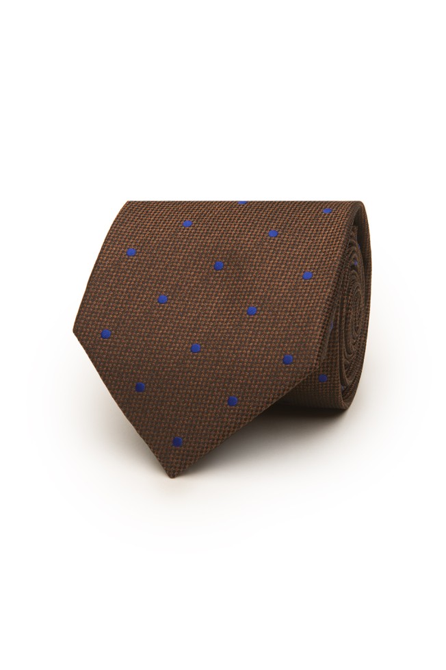 Corbata de lunares con textura 