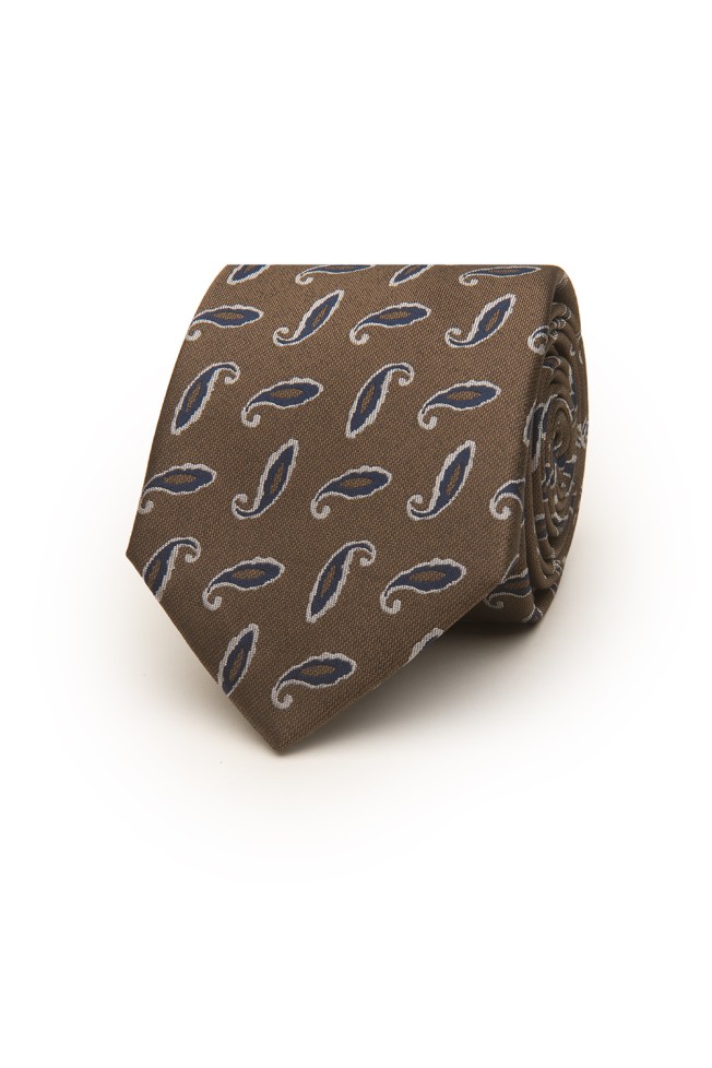 Corbata con estampado cornucopia 