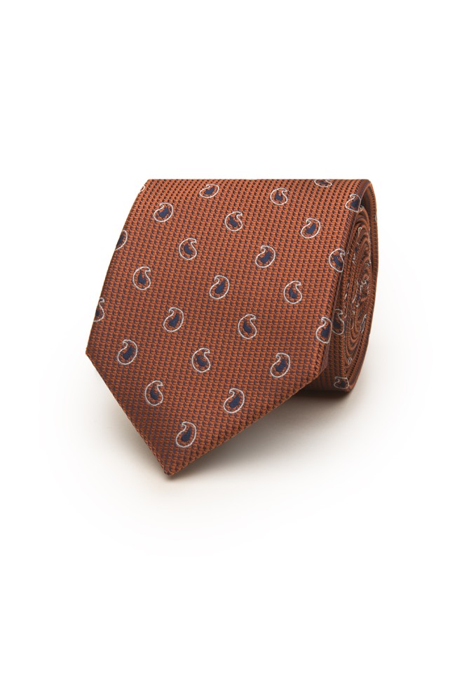 Corbata con estampado de cornucopia