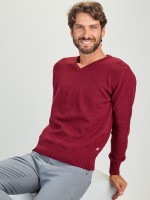 Pullover com decote em V