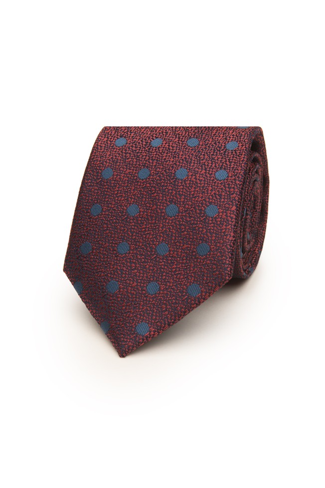 Corbata de lunares con textura 