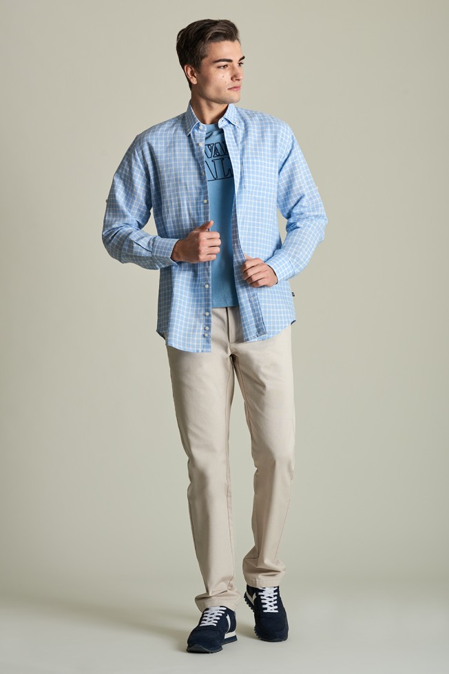 Camisa linho regular fit