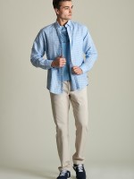 Camisa linho regular fit