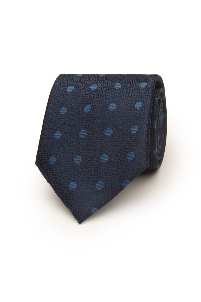 Corbata de lunares con textura 