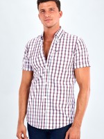 Camisa xadrez manga curta