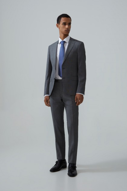 Slim fit suit micropattern