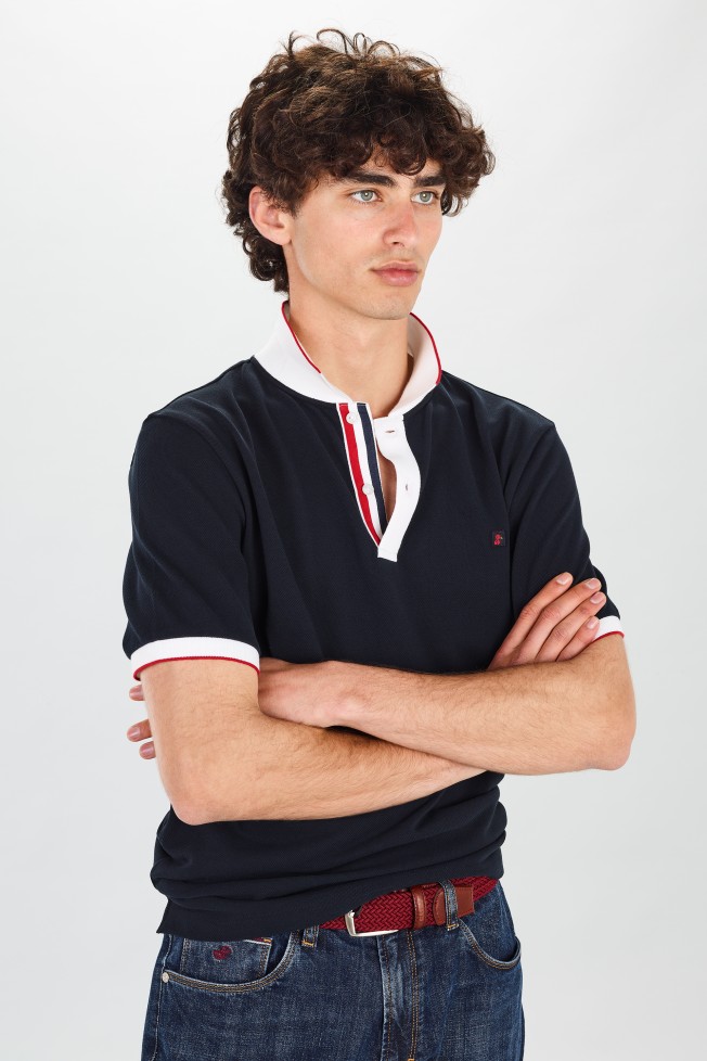Polo piqu bicolor