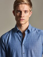 Camisa riscas slim fit