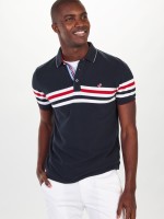 Polo piqu com riscas