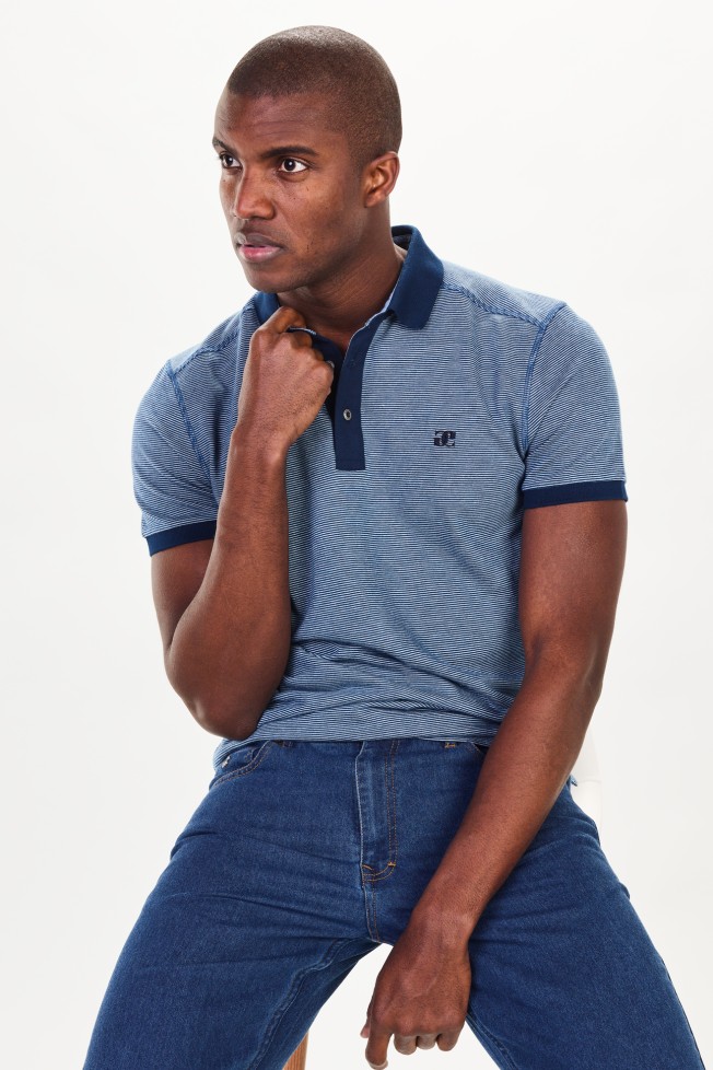 Polo jersey a rayas