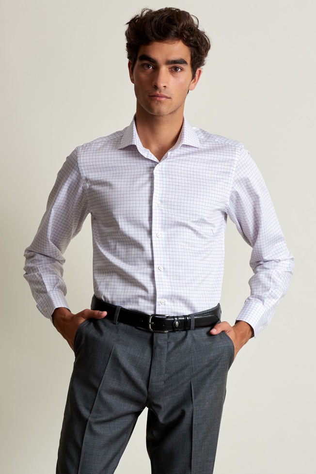 Camisa clssica cintada