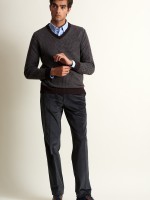 Pullover com decote em V