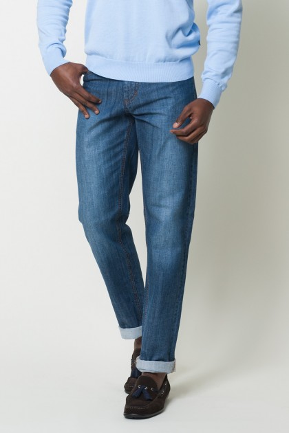 Denim Trousers Slim Fit with 5 Pockets