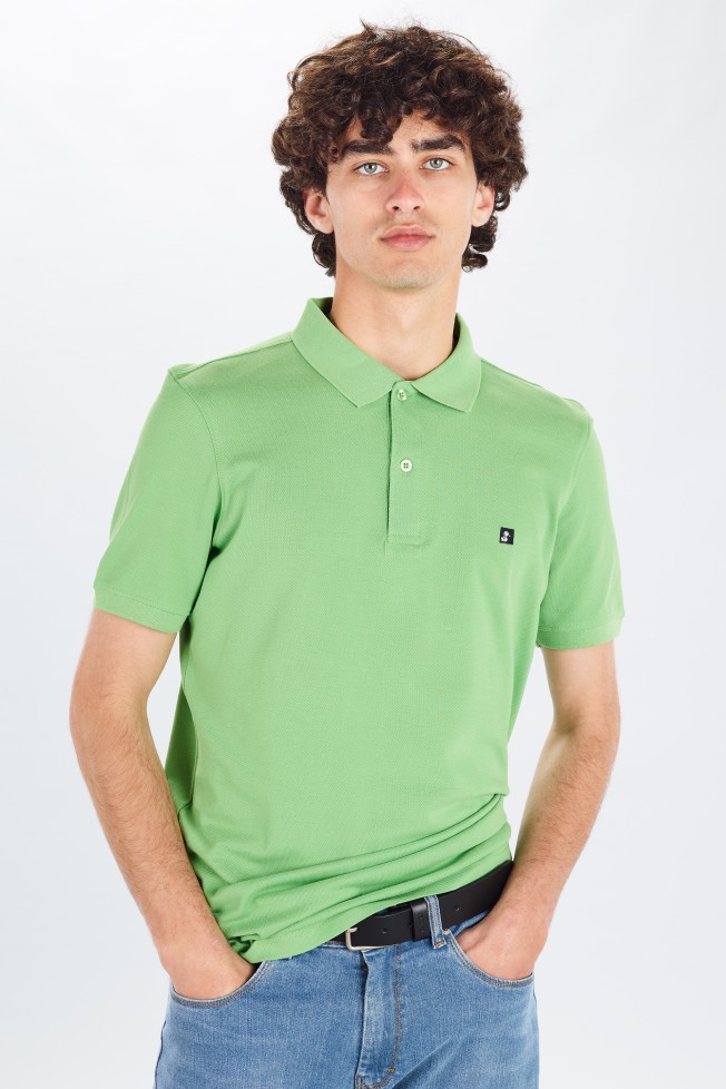 Polo piqu manga curta