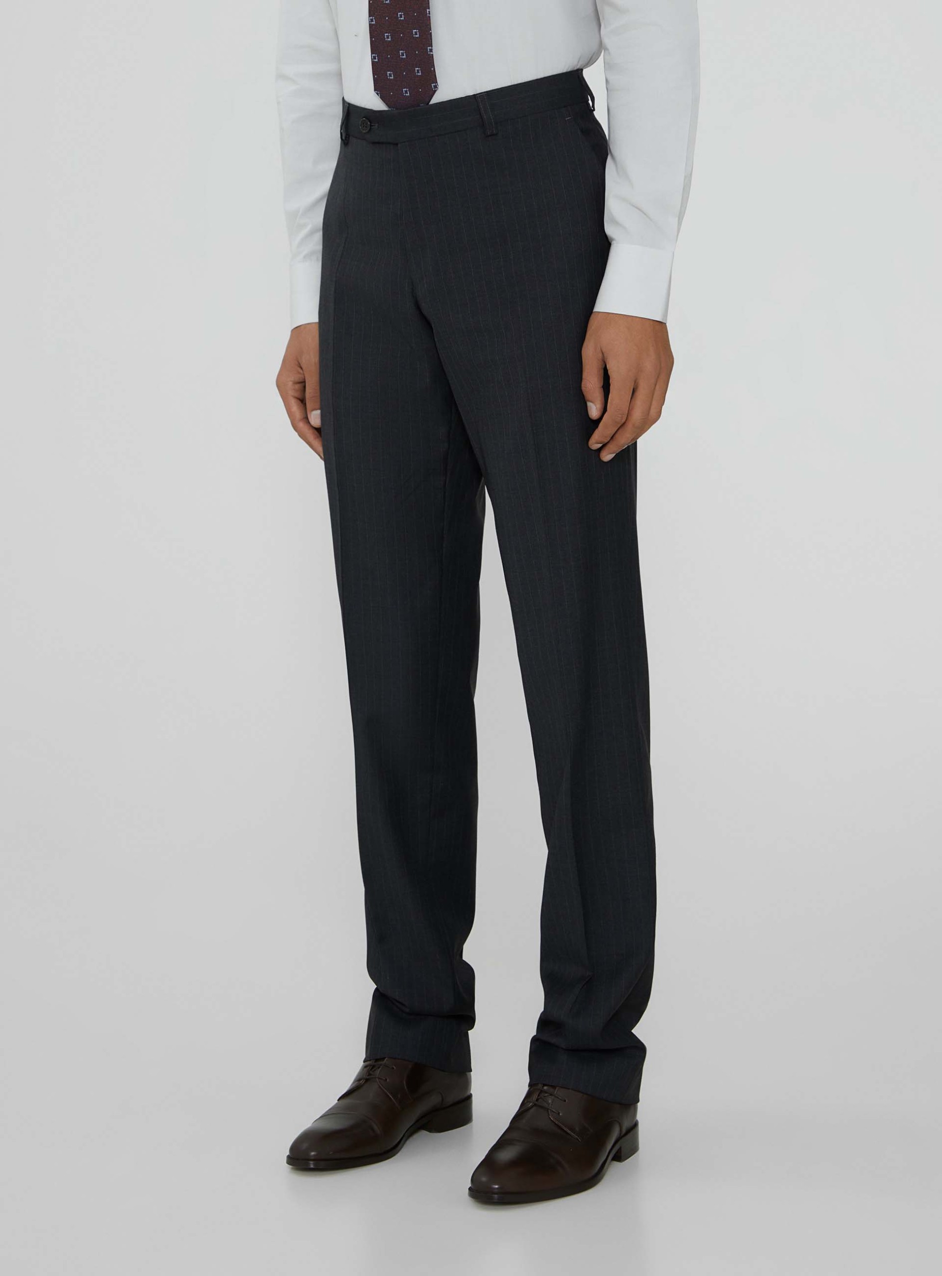 Fato tailored fit de riscas