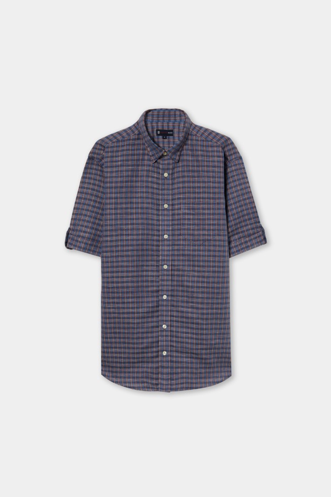 Camisa a cuadros de manga corta Camisa a cuadros de manga corta