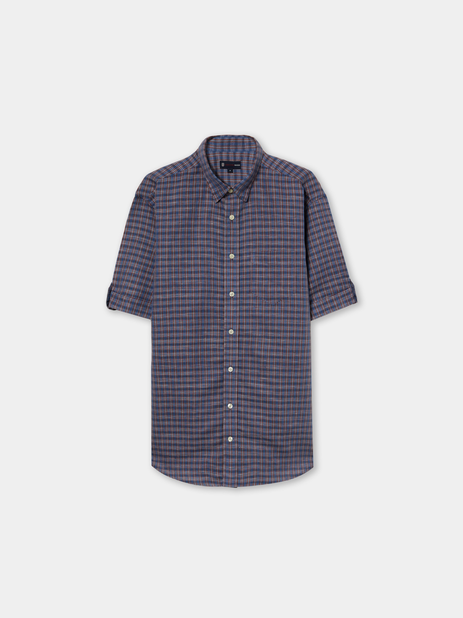 Camisa a cuadros de manga corta