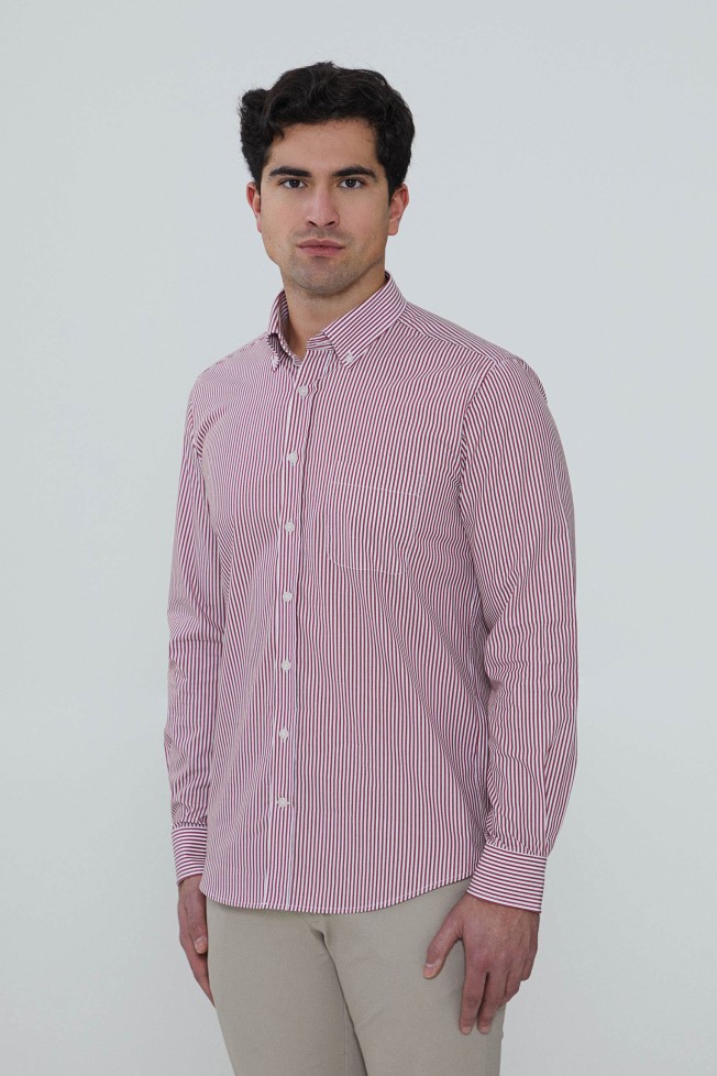 Camisa regular fit s riscas