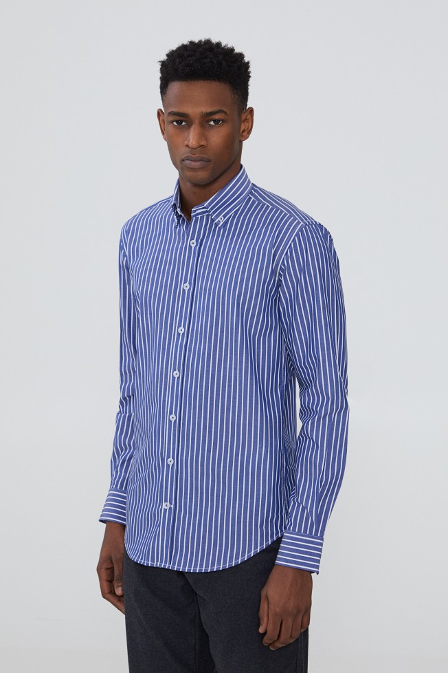 Camisa slim fit s riscas