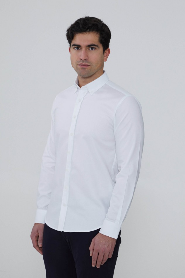Camisa slim fit branca