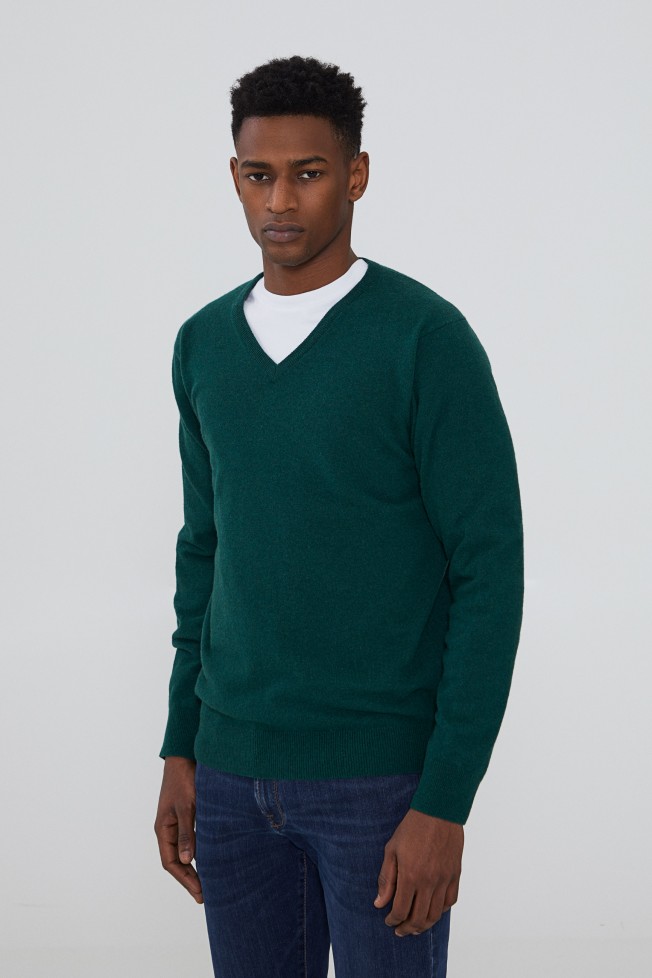 Pullover decote em V