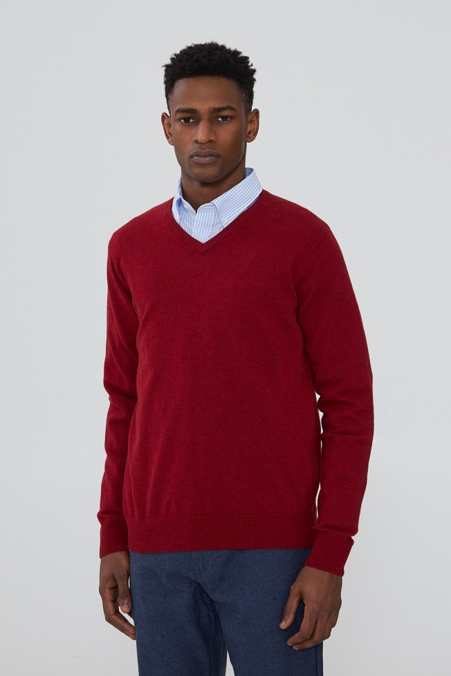 Pullover decote em V