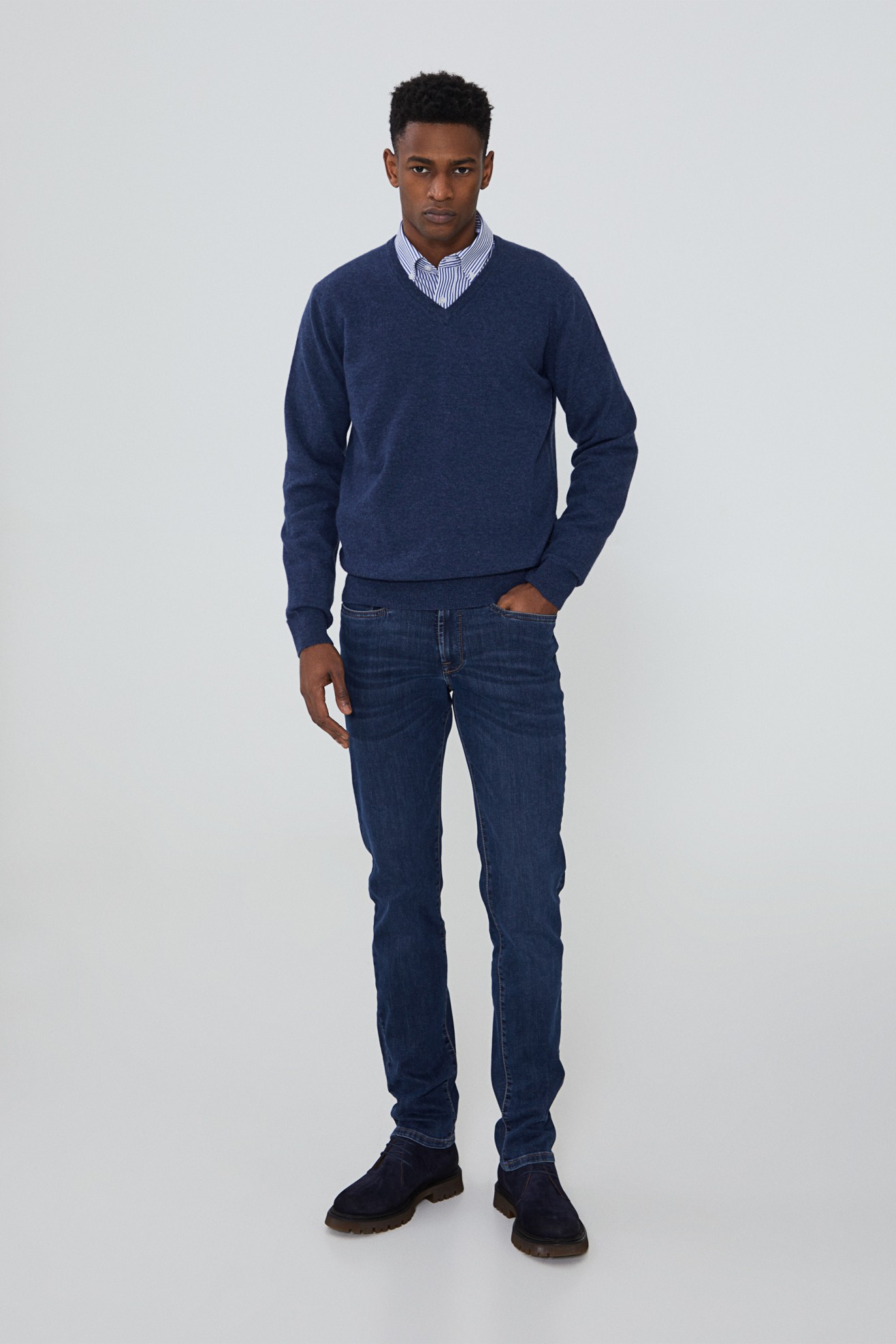 Pullover decote em V