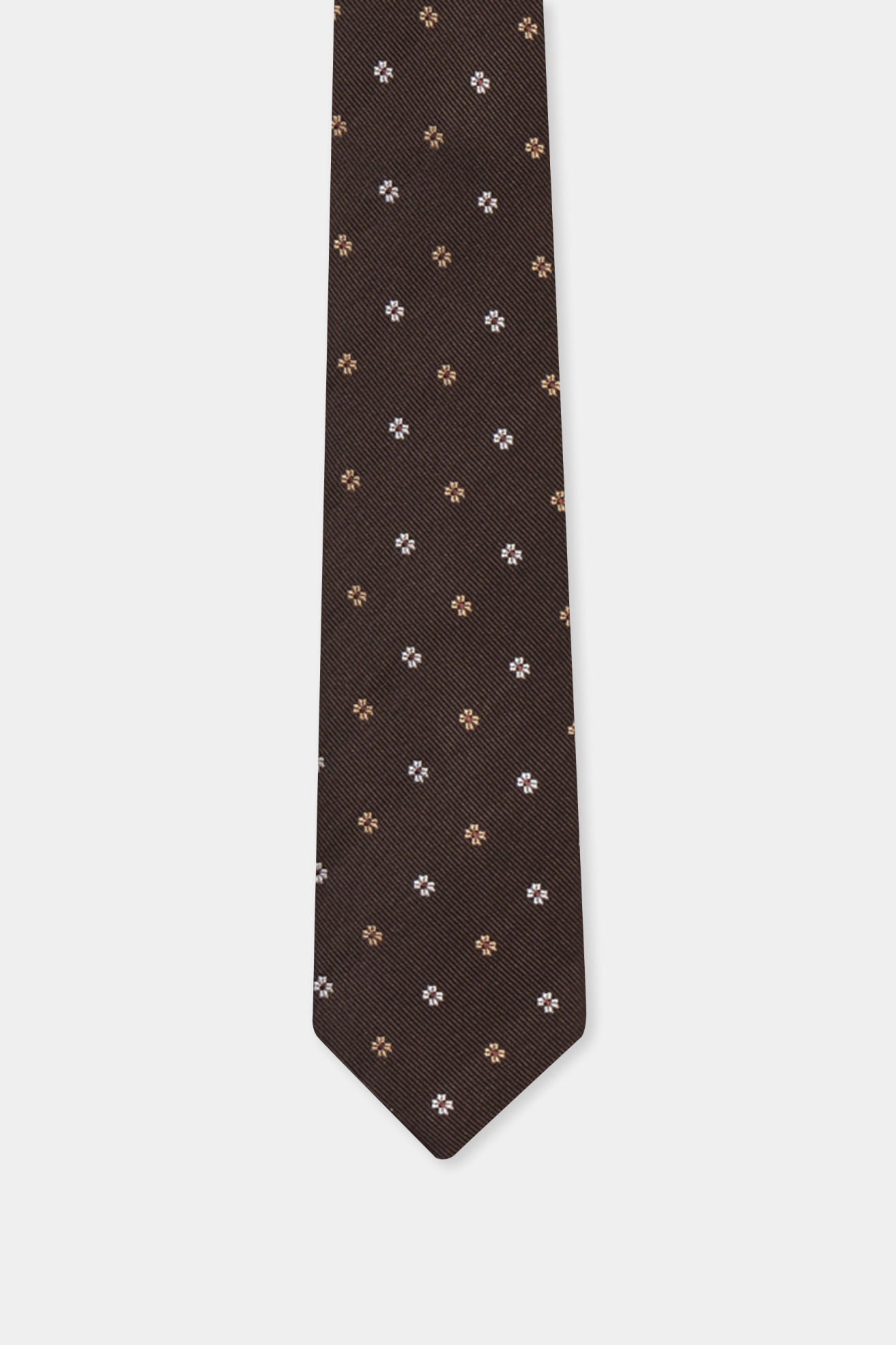 Corbata de seda con flores