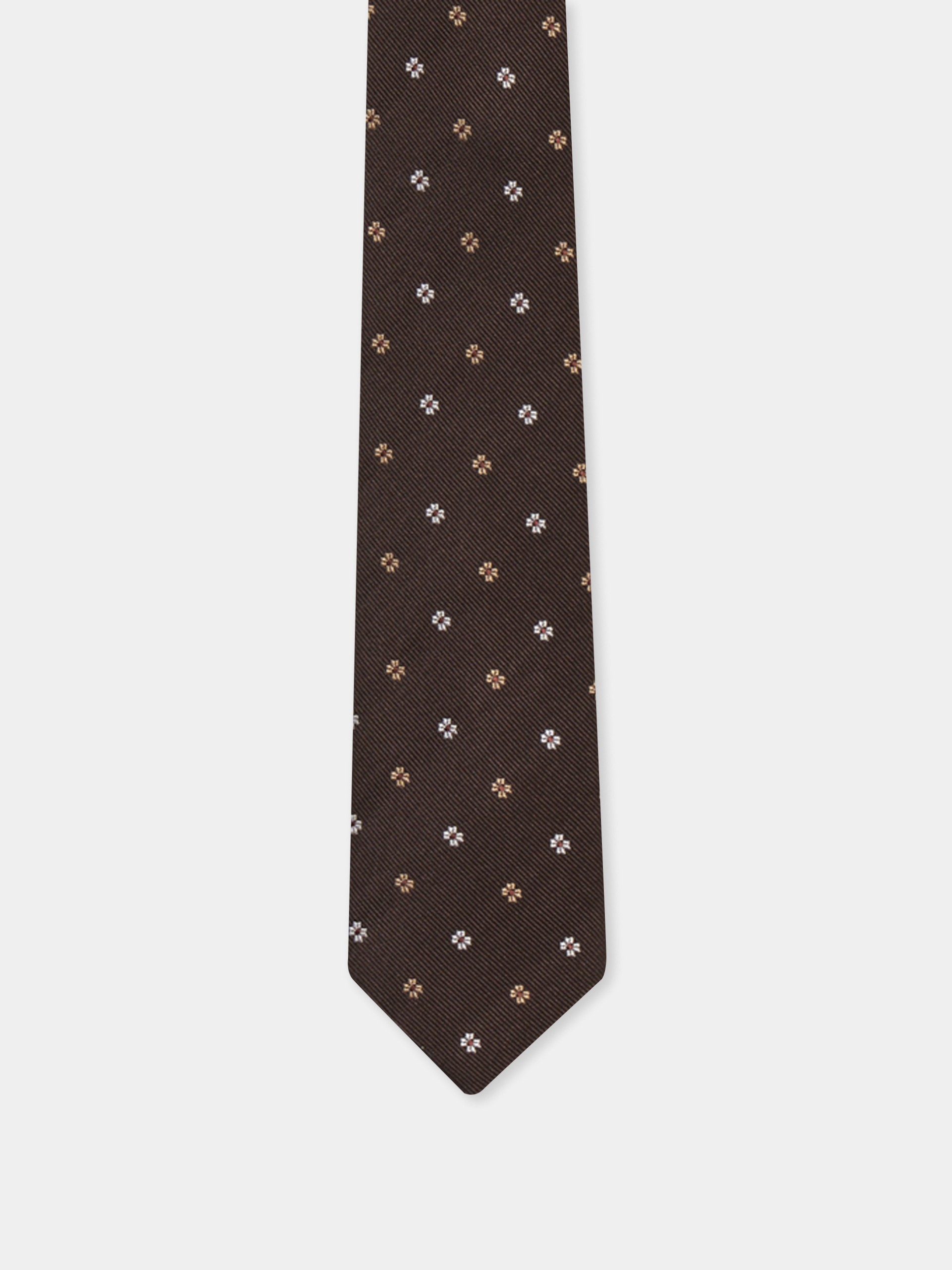 Corbata de seda con flores