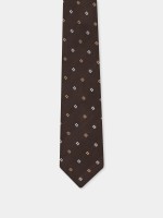 Gravata de seda com flores