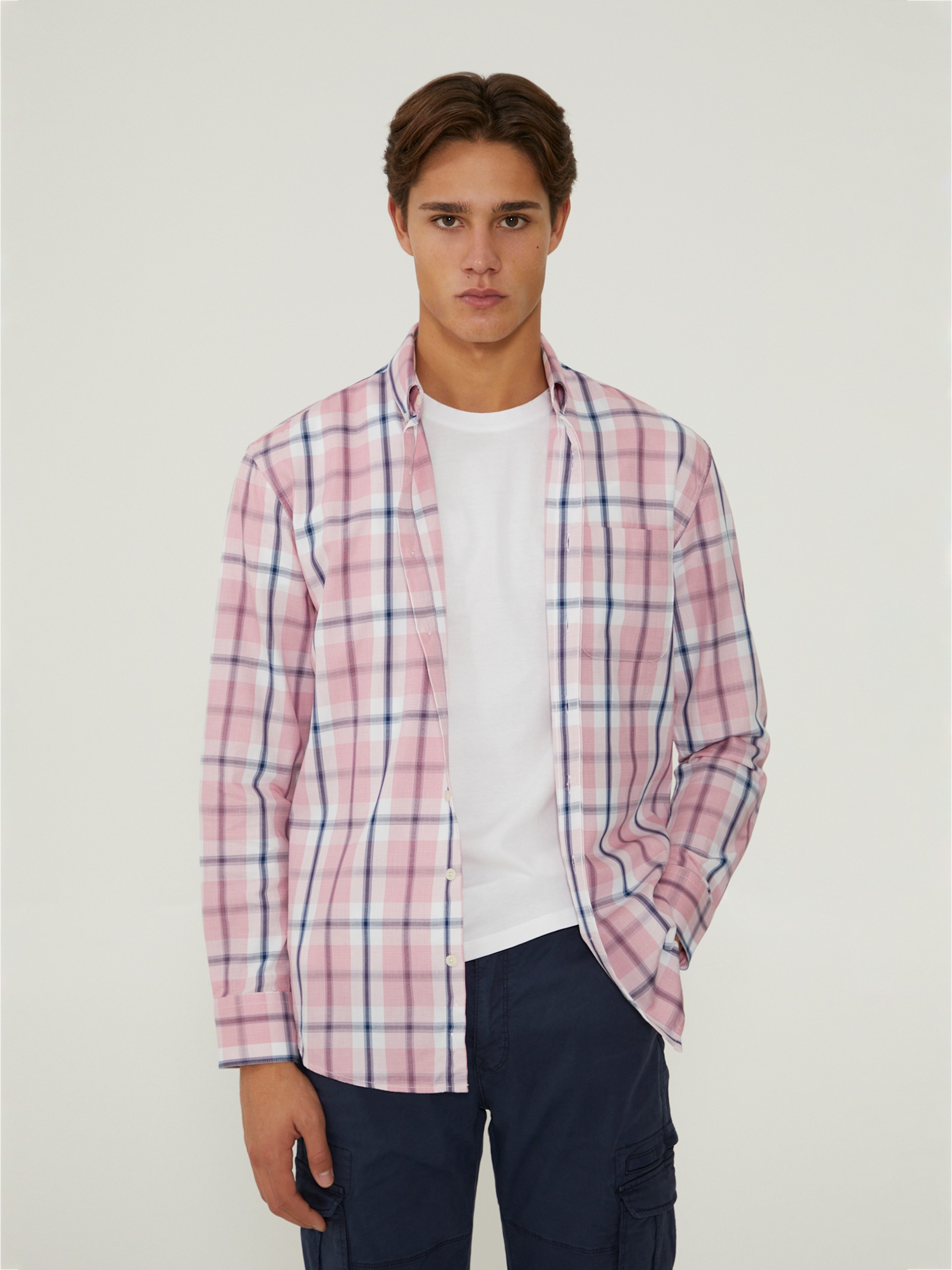 Camisa regular fit a cuadros