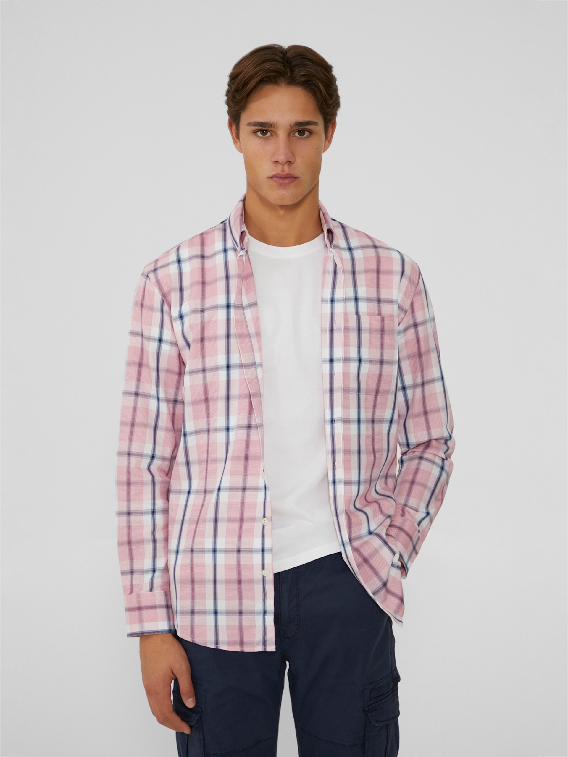 Camisa regular fit a cuadros