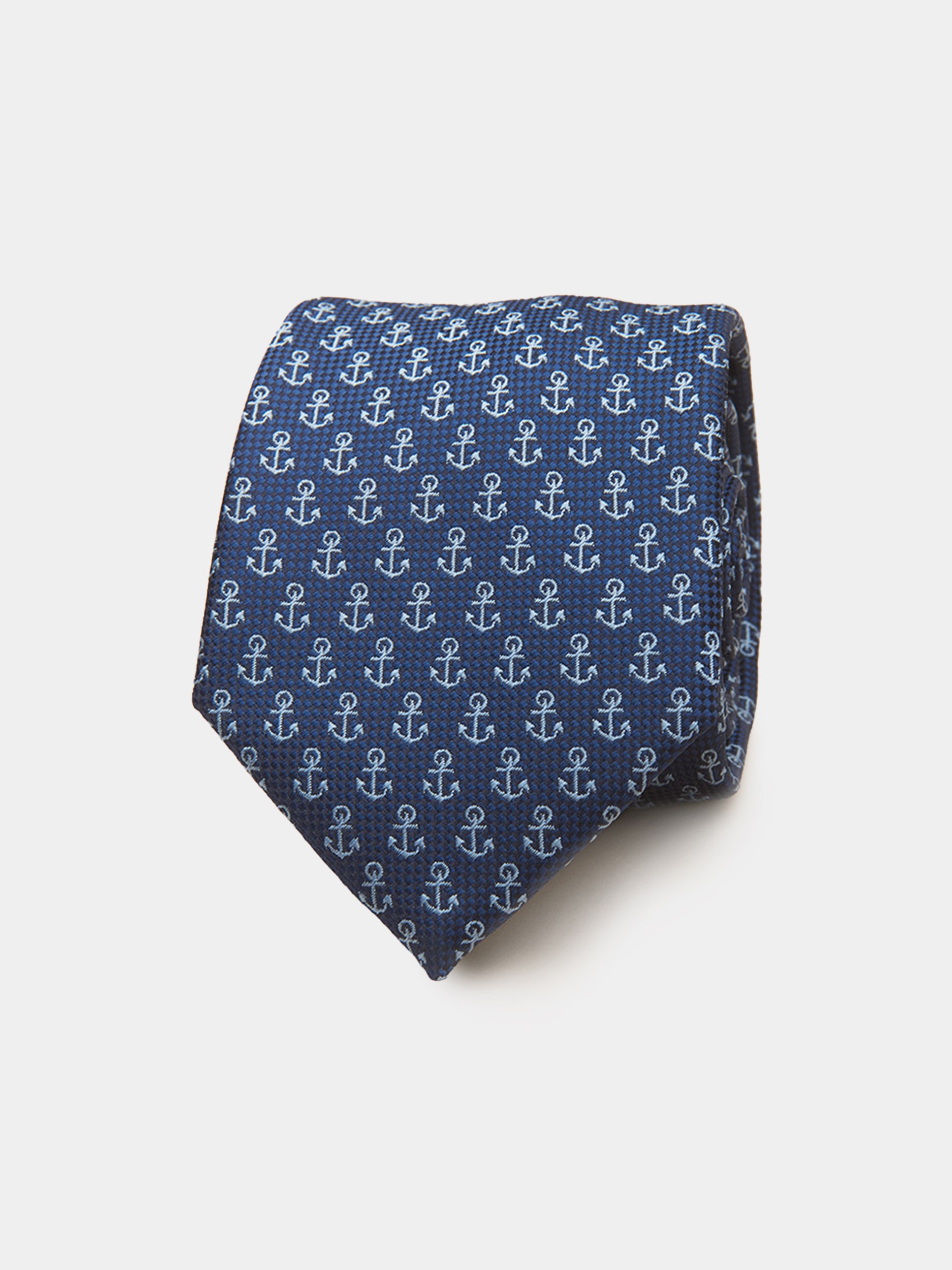 Corbata con textura de anclas