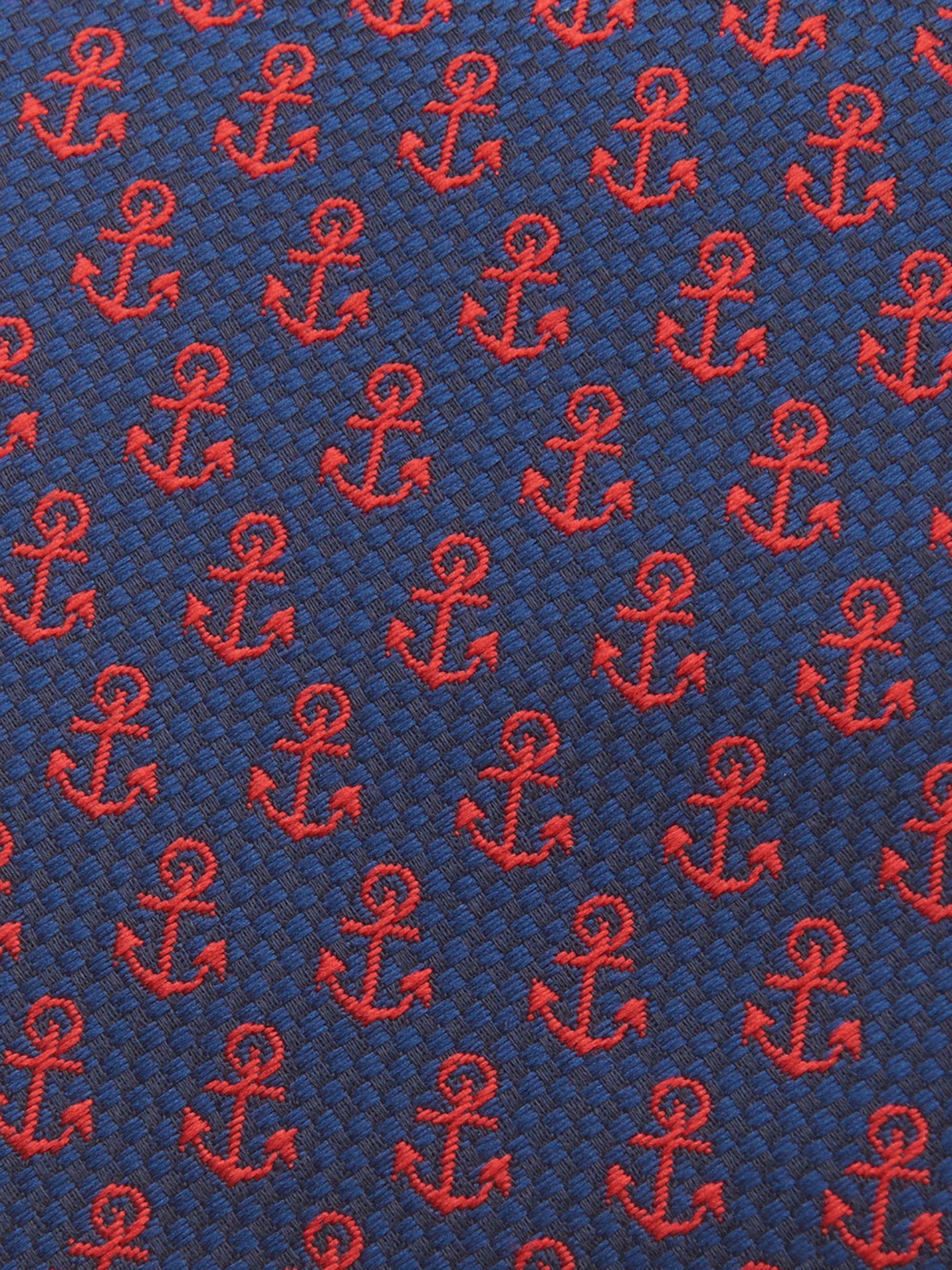 Corbata con textura de anclas