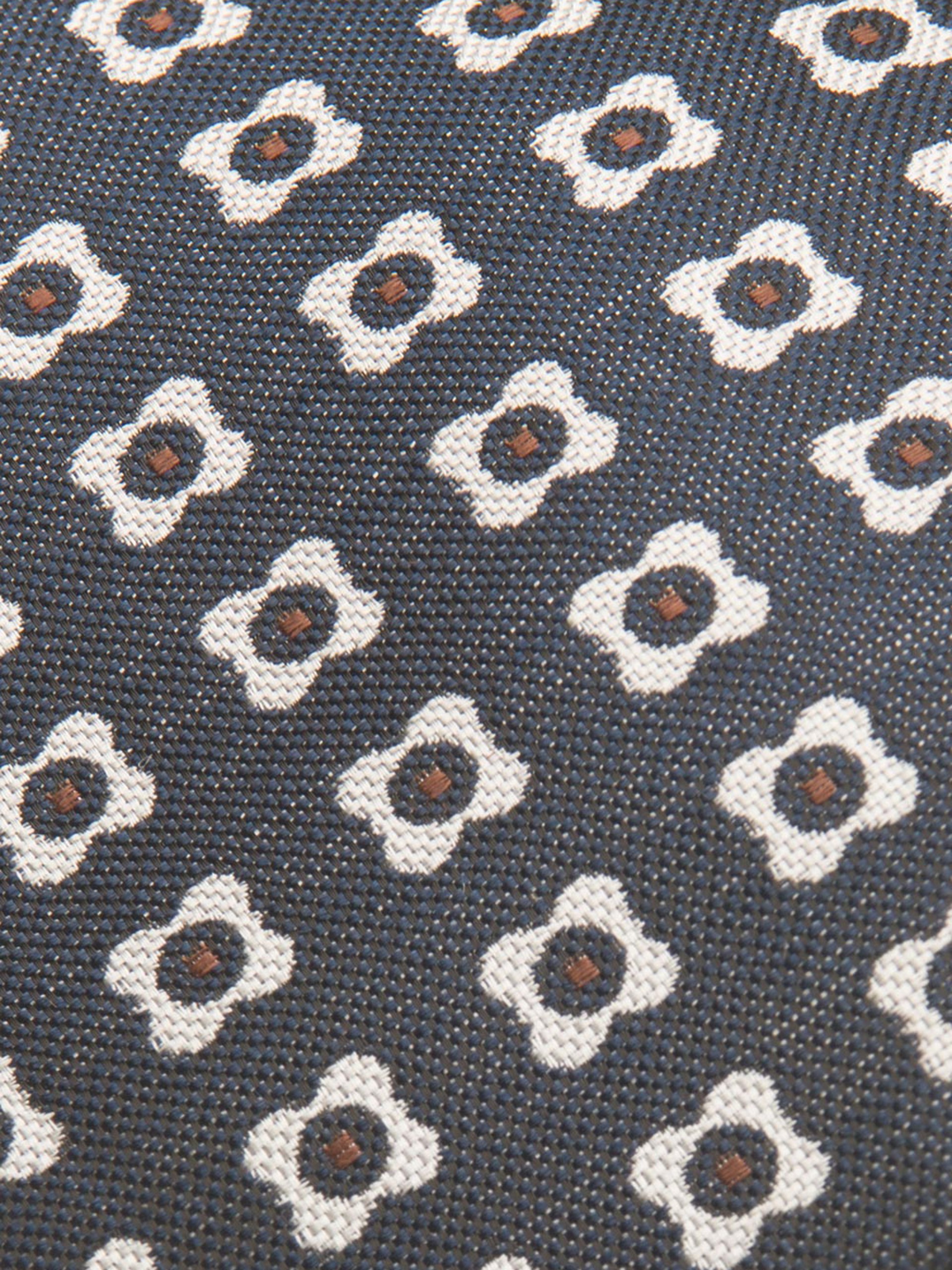 Corbata de seda con estampado de flores