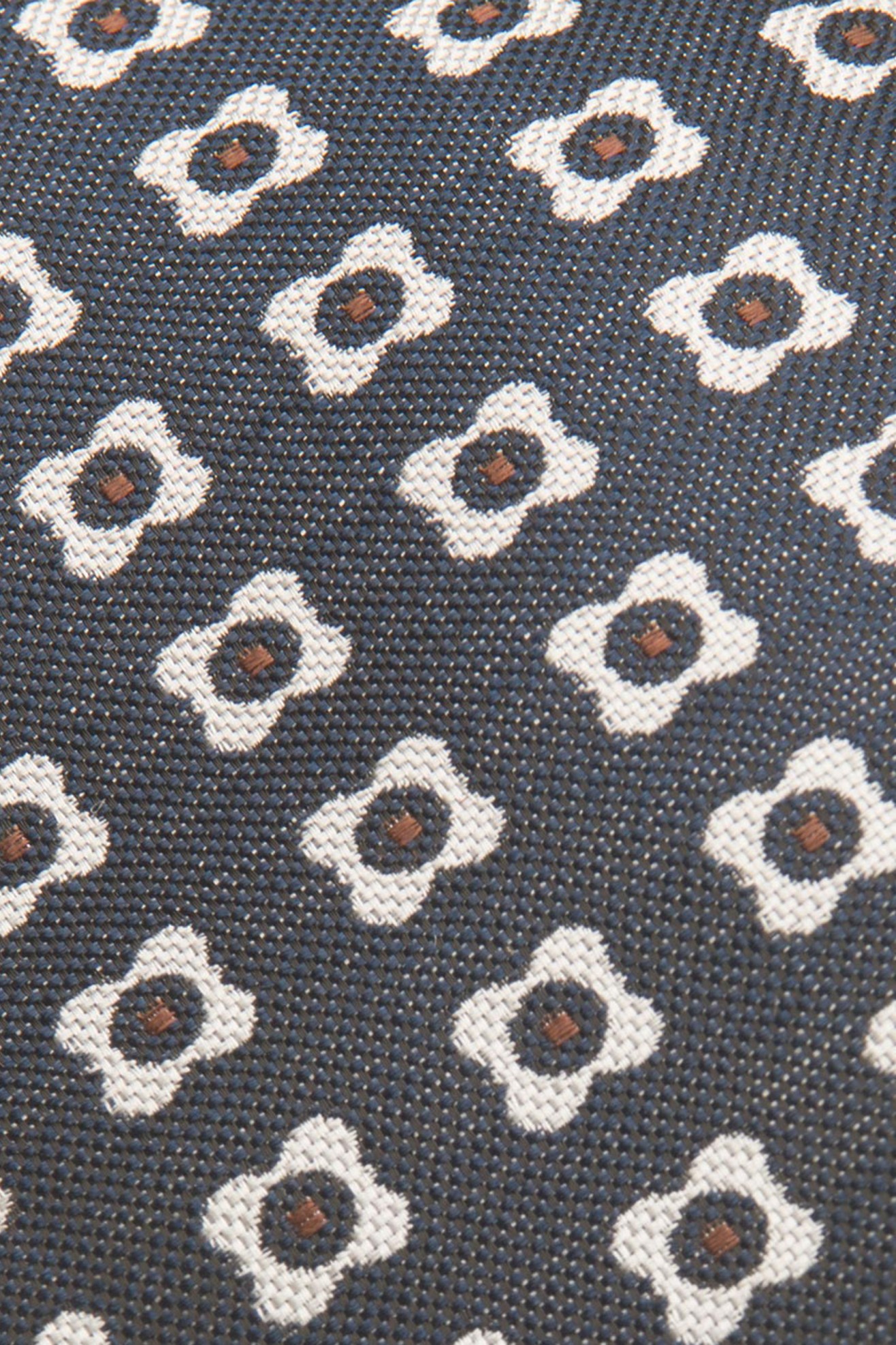 Corbata de seda con estampado de flores