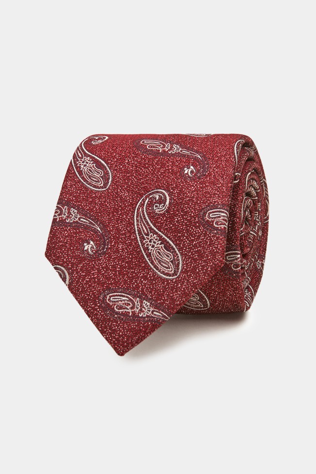 Corbata con estampado cornucopia 