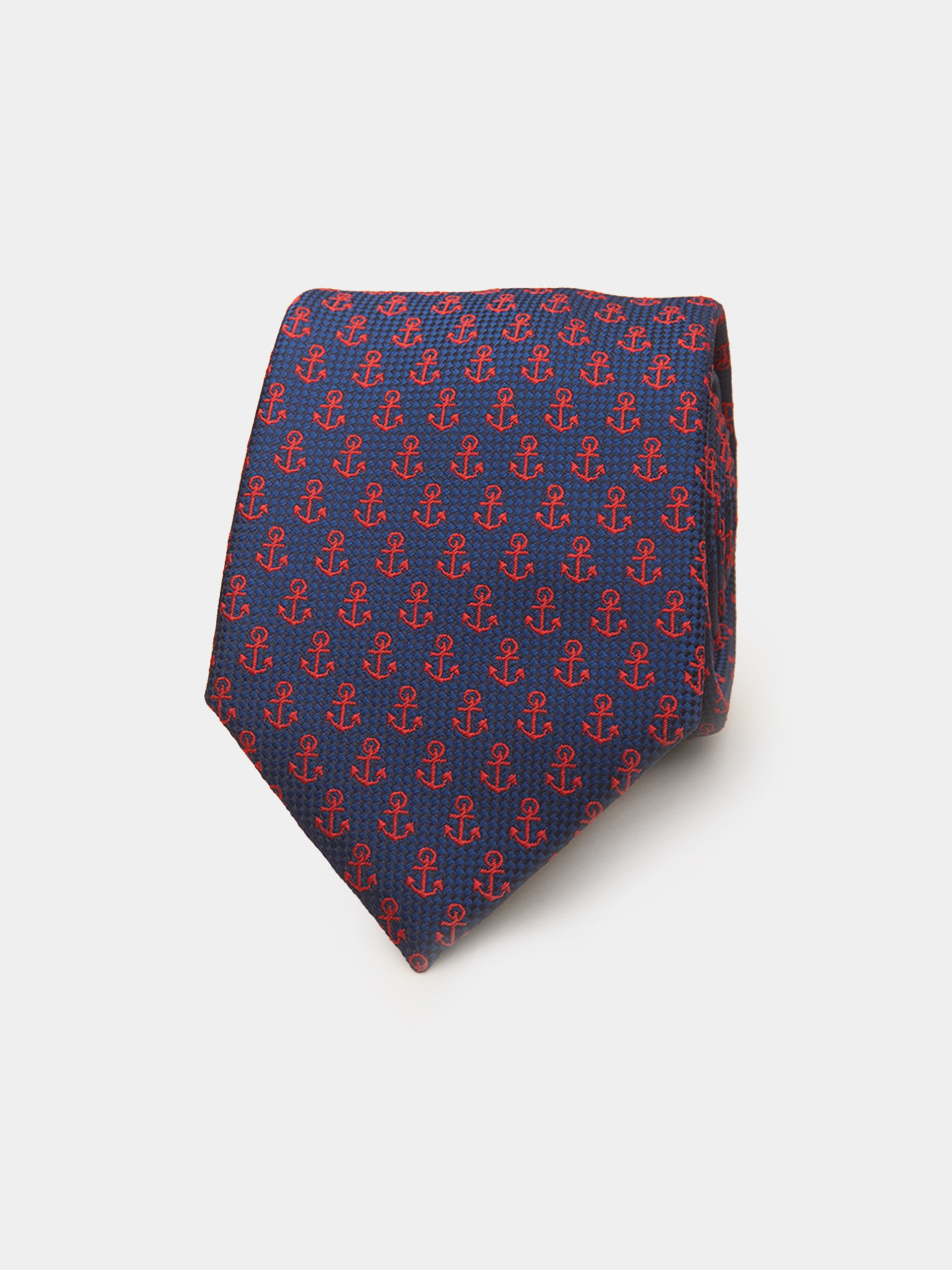 Corbata con textura de anclas