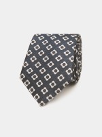 Corbata de seda con estampado de flores