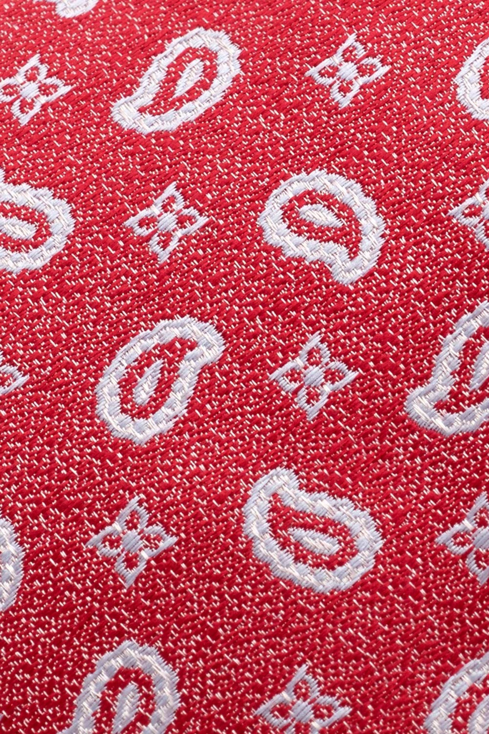 Corbata texturizada con estampado de cornucopias