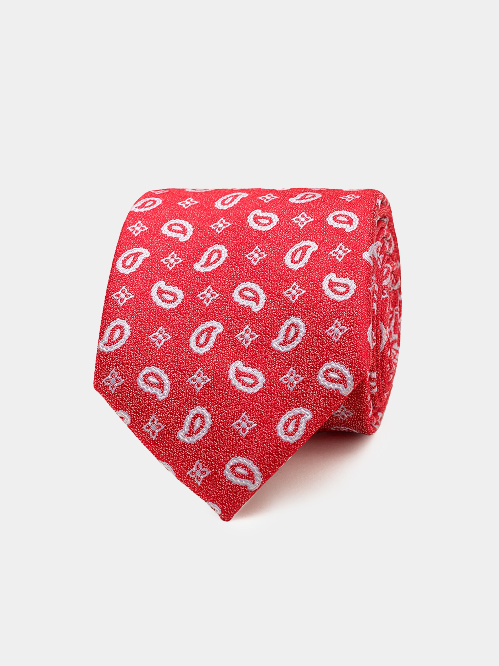 Corbata texturizada con estampado de cornucopias