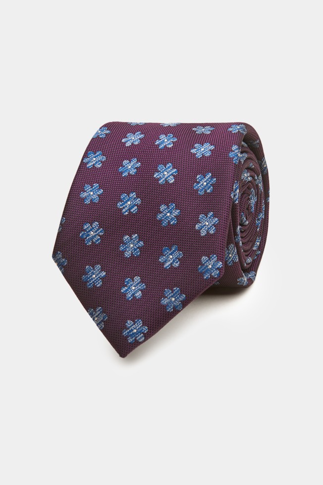 Corbata textura flores