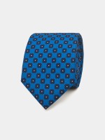 Corbata con textura y estampado floral