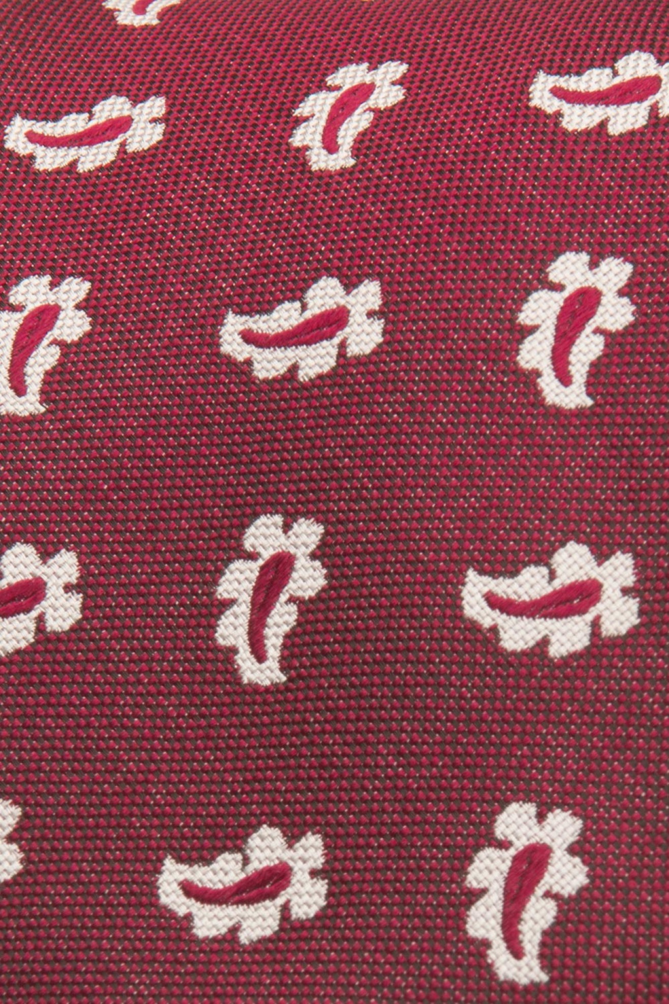 Corbata de seda con motivo de cornucopia